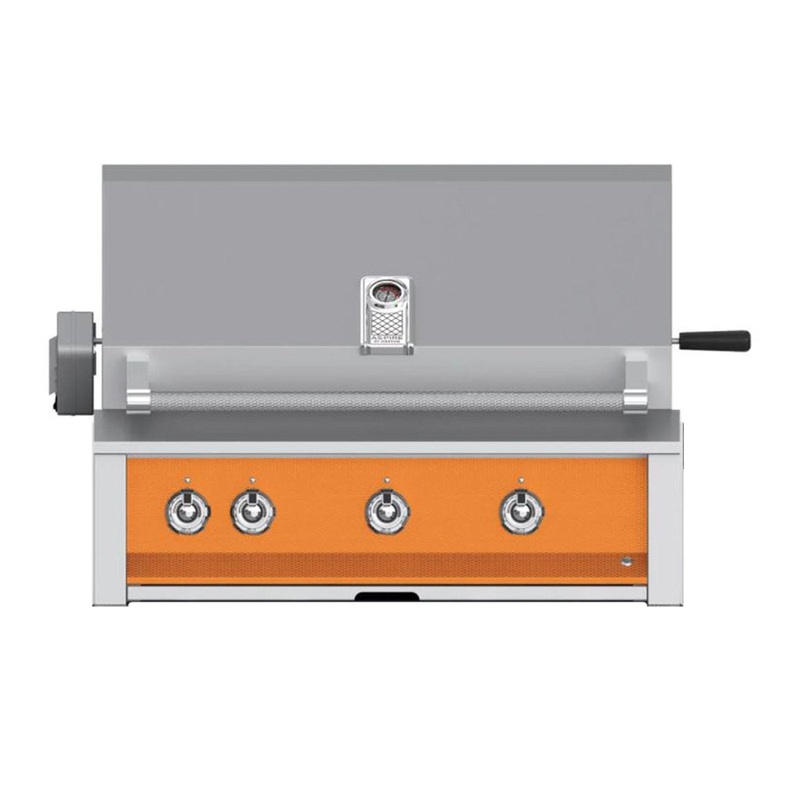 Aspire by Hestan 36-Inch Propane Gas Built-In Grill, 2 U-Burner – 1 Sear w/ Rotisserie (Citra Orange) – EMBR36-LP-OR aspire-36grills-master