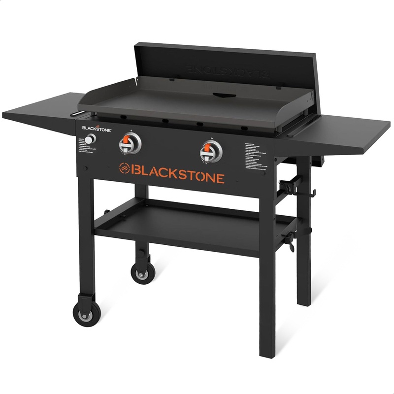 Blackstone 28″ Griddle w/ Hard Cover, Propane Outdoor Cooking Stove (For Parts)