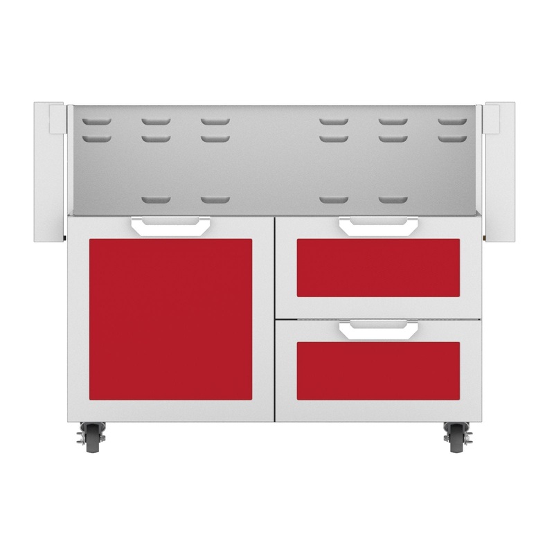 Hestan 42-Inch Double Drawer and Door Grill Cart in Red – GCR42-RD hestan-grillcart-master