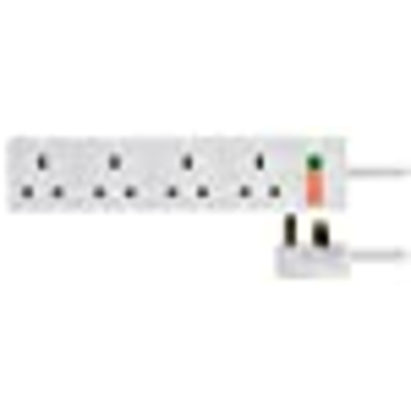 4G White Surge Protected & Neon Extension Lead – 5 Meter 5 Meter