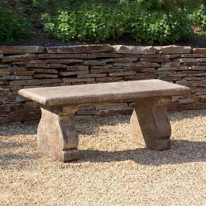 Provencal Cast Stone Bench
