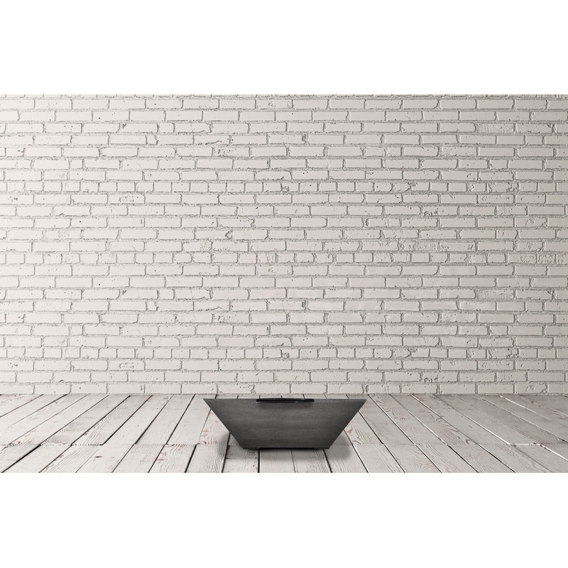 Prism Hardscapes – 29″ Lombard Concrete Gas Fire Water Bowl NG/LP w/PH Igniter Natural Gas Pewter