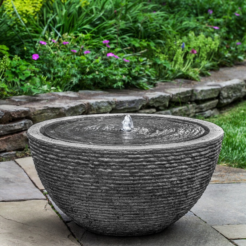 Arroyo Large Modern Outdoor Water Fountain – Stone Ledge