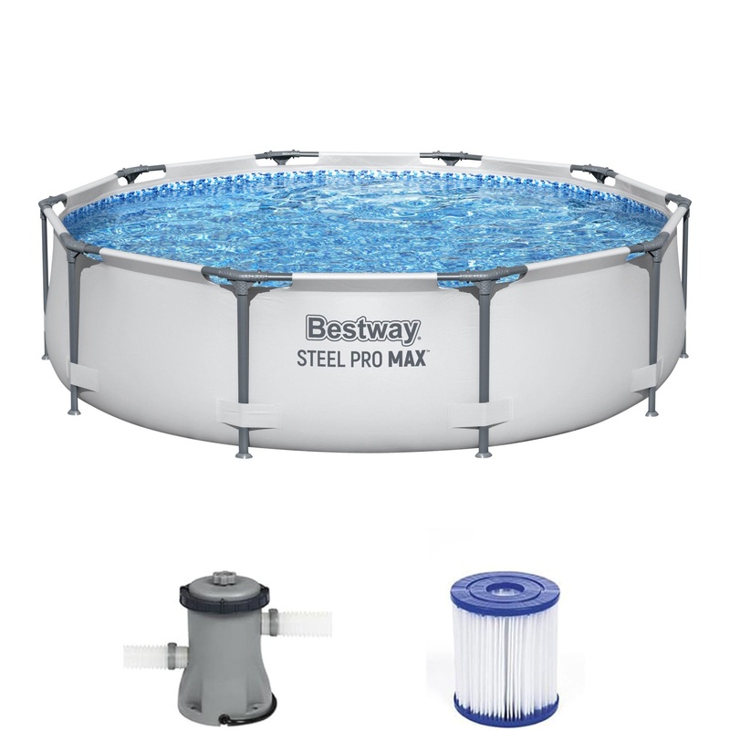 Bestway 10’x30″ Steel Pro Frame Above Ground Swimming Pool Set (For Parts)