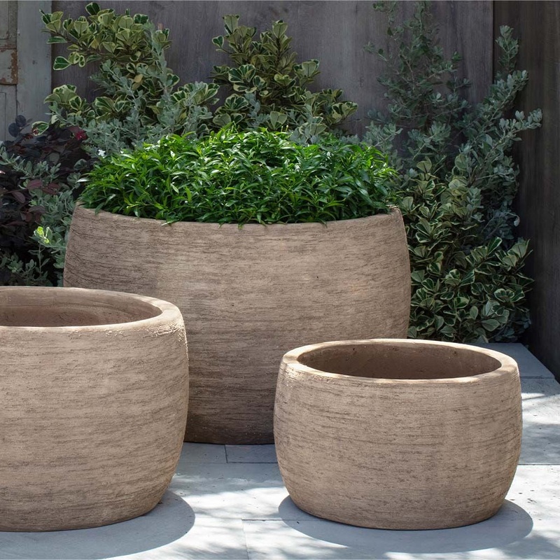 Denali Low Planter Set of 3 | Glazed & Terra Cotta Collection