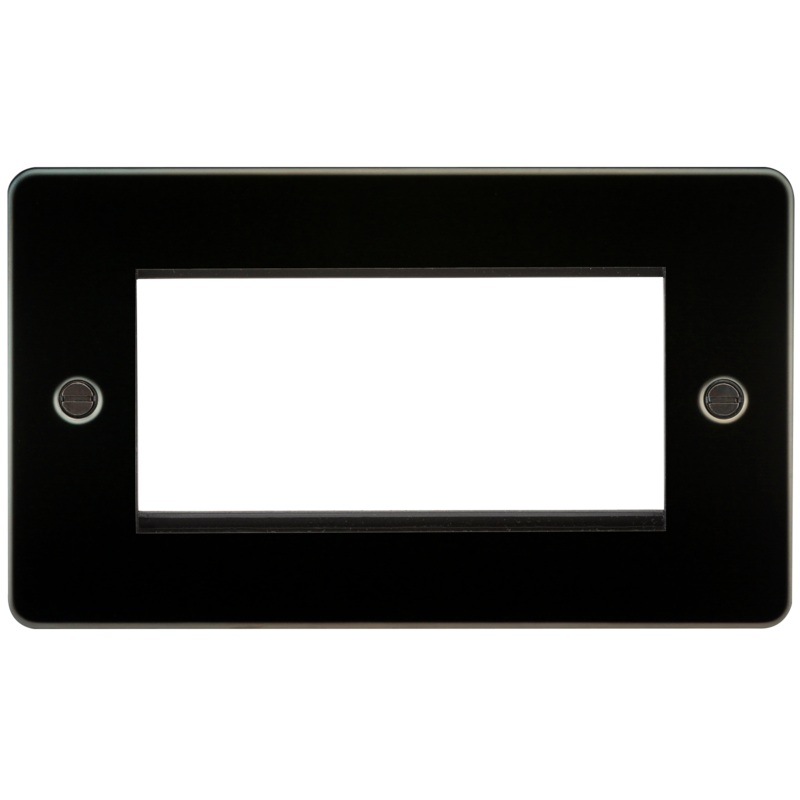 Flat Plate 4G modular faceplate – gunmetal