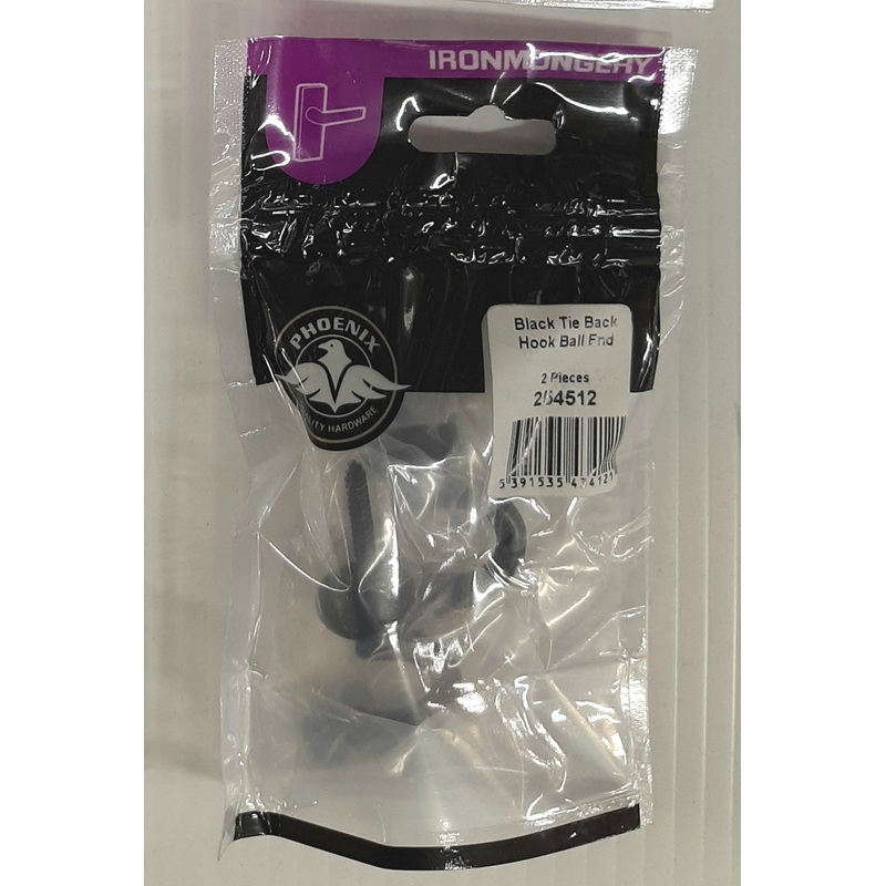 Black Tie Back Hook Ball End (2) Default