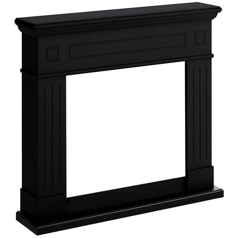 Larsen Fireplace Frame, Deep Black