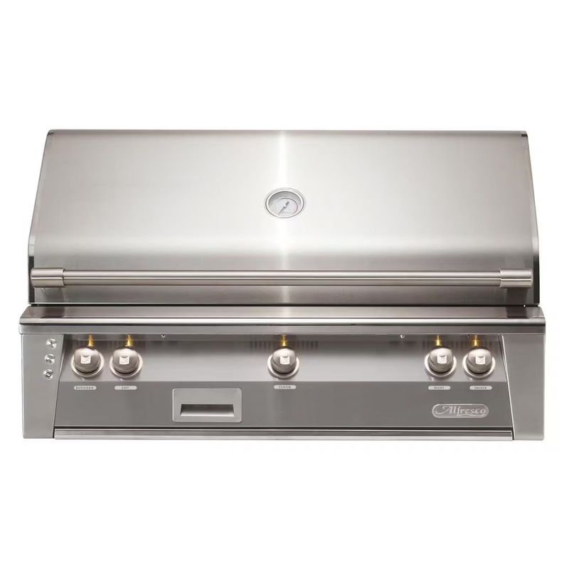 Alfresco 42″ Signal Gray Built-In Gas Grill with Rotisserie, Sear Zone & Smoker Propane