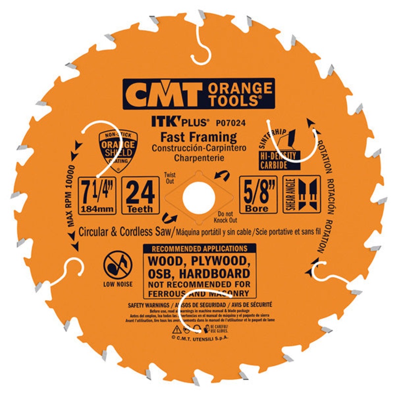 CMT P06018 ITK PLUS Saw Blade for Fast Framing, 6-1/2 X 18 Teeth, 10 ATB + Shea