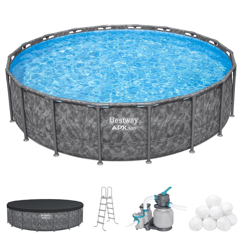 Bestway APX 365 18’x52″ Above Ground Swimming Pool w/ Pump & Ladder (Open Box)