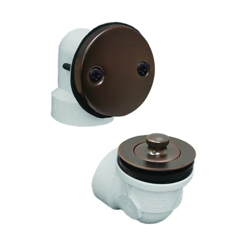 Braxton Harris Company 1-1/2 Sch 40 Lift/ Turn 2-Hole Bath Half Kit- Oil Rubbed Bronze