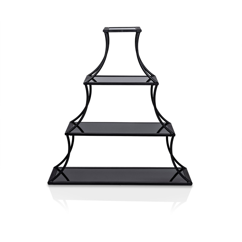 Kladden 4-Shelf Bookcase in Sand Black