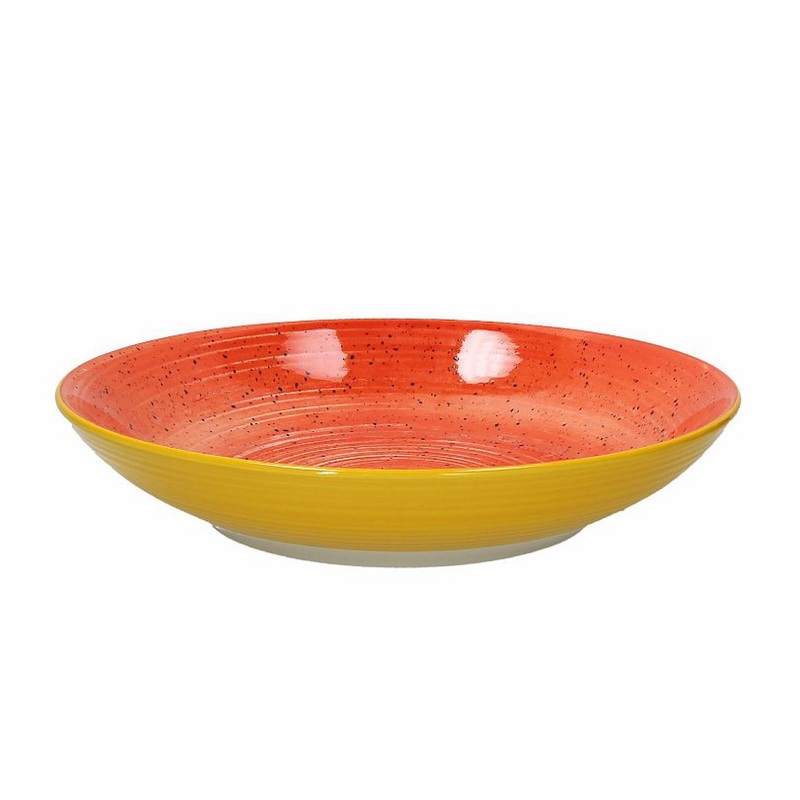 Linea Portata Deep Round Platter 32cm Orange