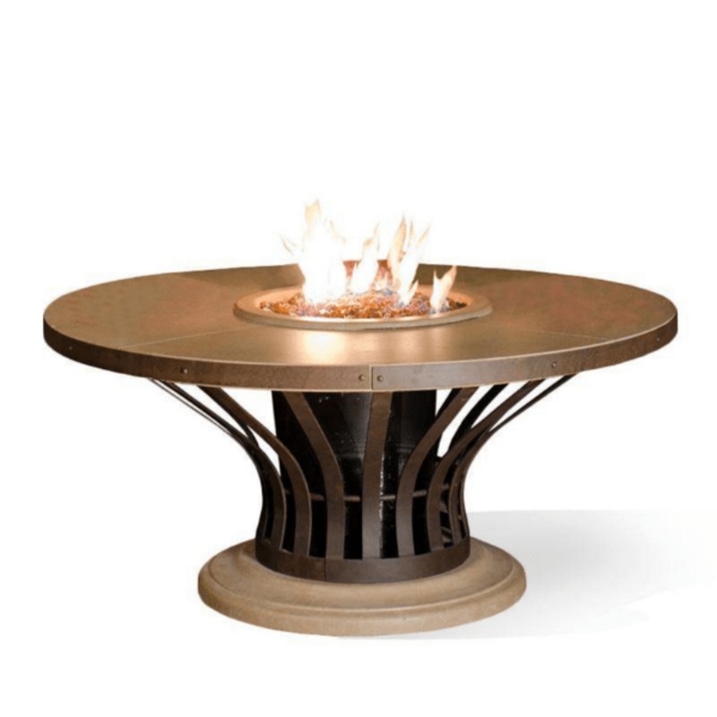 American Fyre Designs Fiesta Dining Fire Table 12″ Star Burner Natural Gas