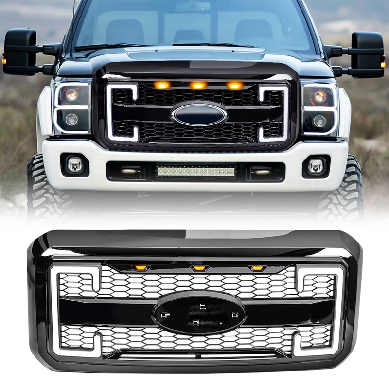 AMERICAN MODIFIED Raptor Style Mesh Grille for 2011-16 Ford F250-550 (Open Box)