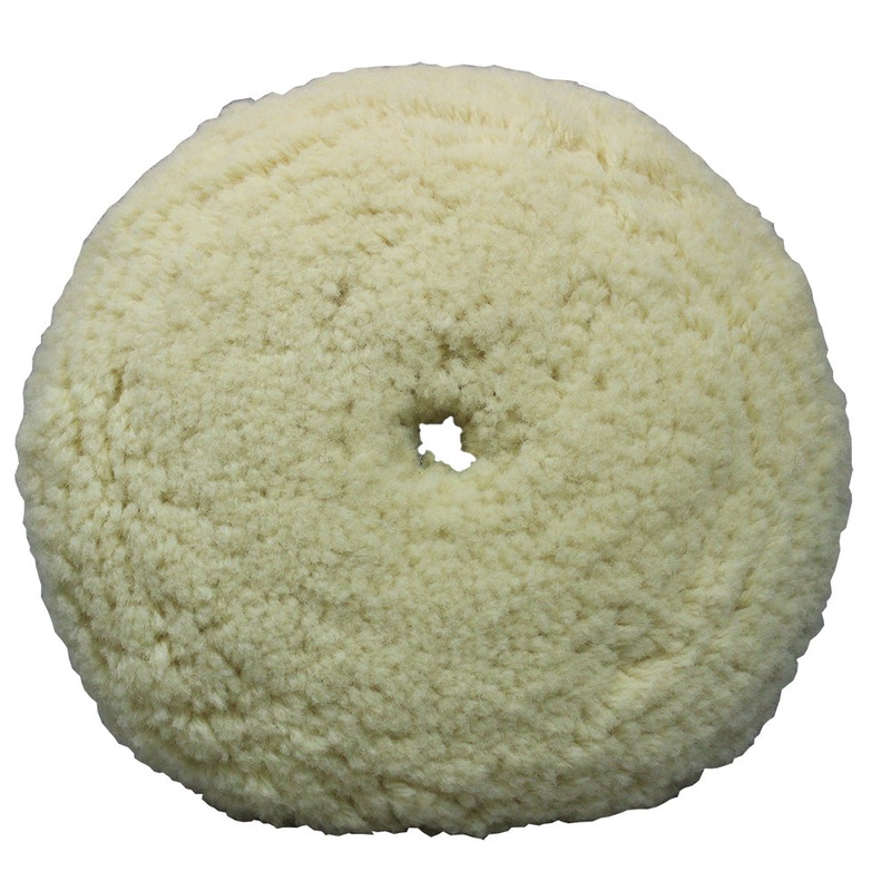 Presta White Wool Aggressive Cutting Pad – 9″ [890141]