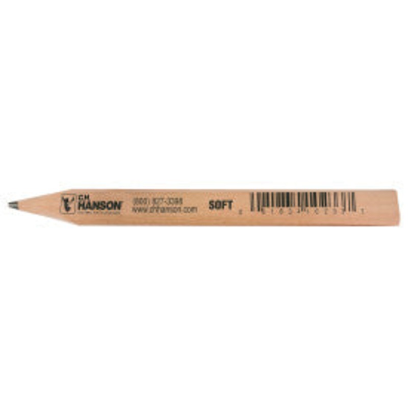 C.H Hanson Carpenter Pencil-Soft Lead Raw Basswood