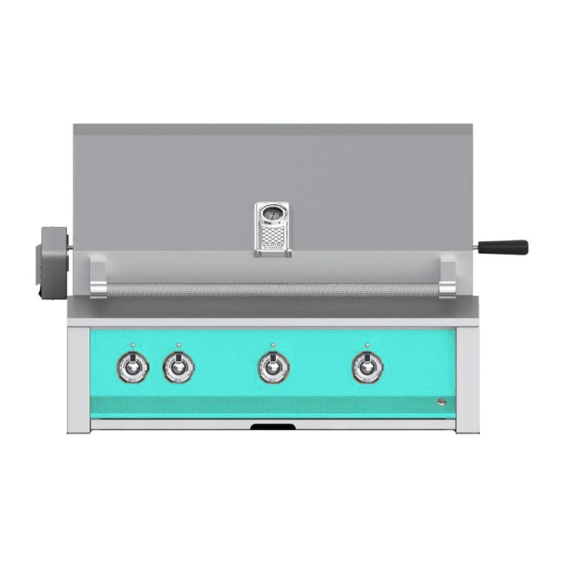 Aspire by Hestan 36-Inch Natural Gas Built-In Grill, 2 U-Burner – 1 Sear w/ Rotisserie (Bora Bora Turquoise) – EMBR36-NG-TQ aspire-36grills-master