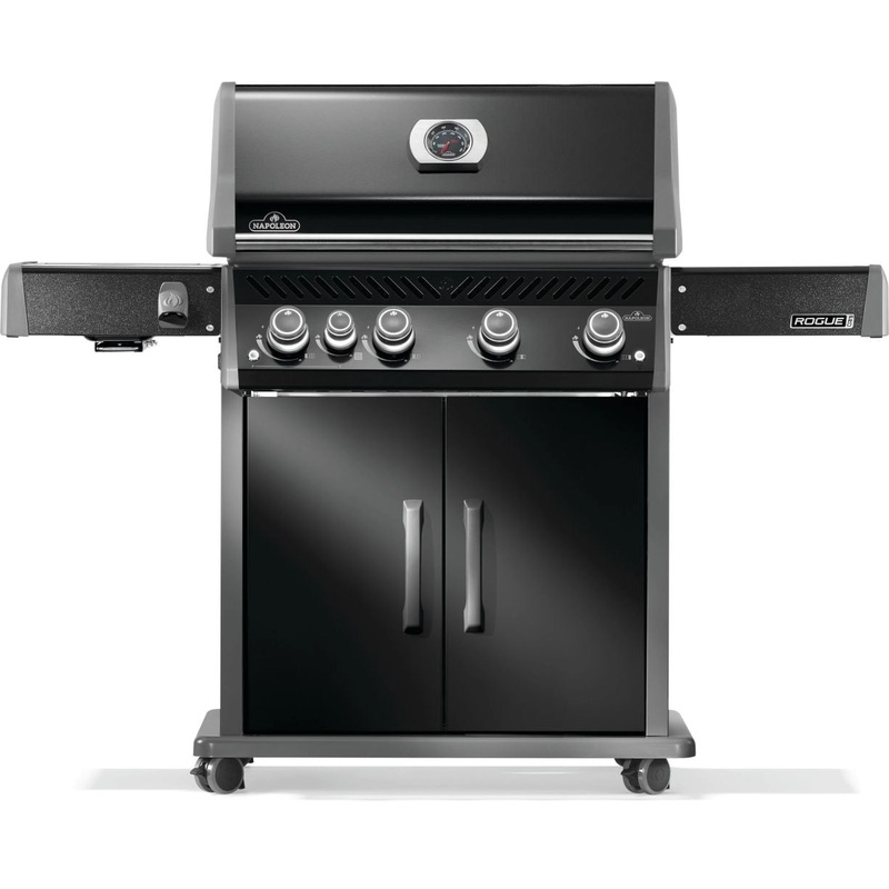 Napoleon Rogue PRO 525 4-Burner Gas Grill w/Infrared Side Burner | Black Propane