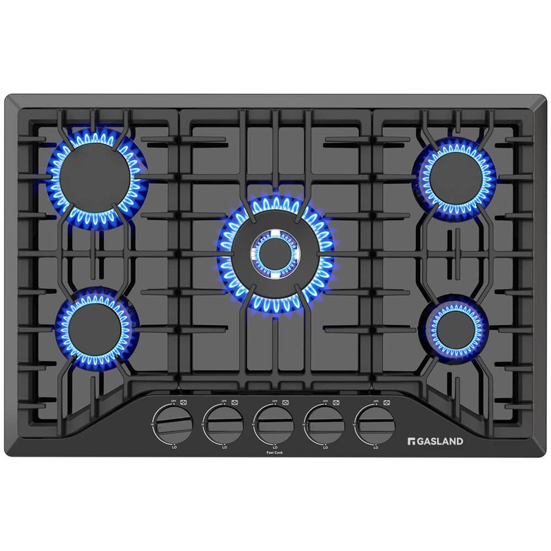 GASLAND 30 Inch 5 Burner Black Enamel Wok Burner Gas Cooktop for Wholesale Default