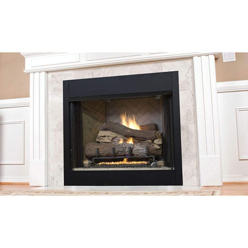 Superior | VRT3536 Traditional Vent-Free Gas Fireplace 36″ 36″ Fire Box 28″ Tall Opening White Stacked Refractory Liner
