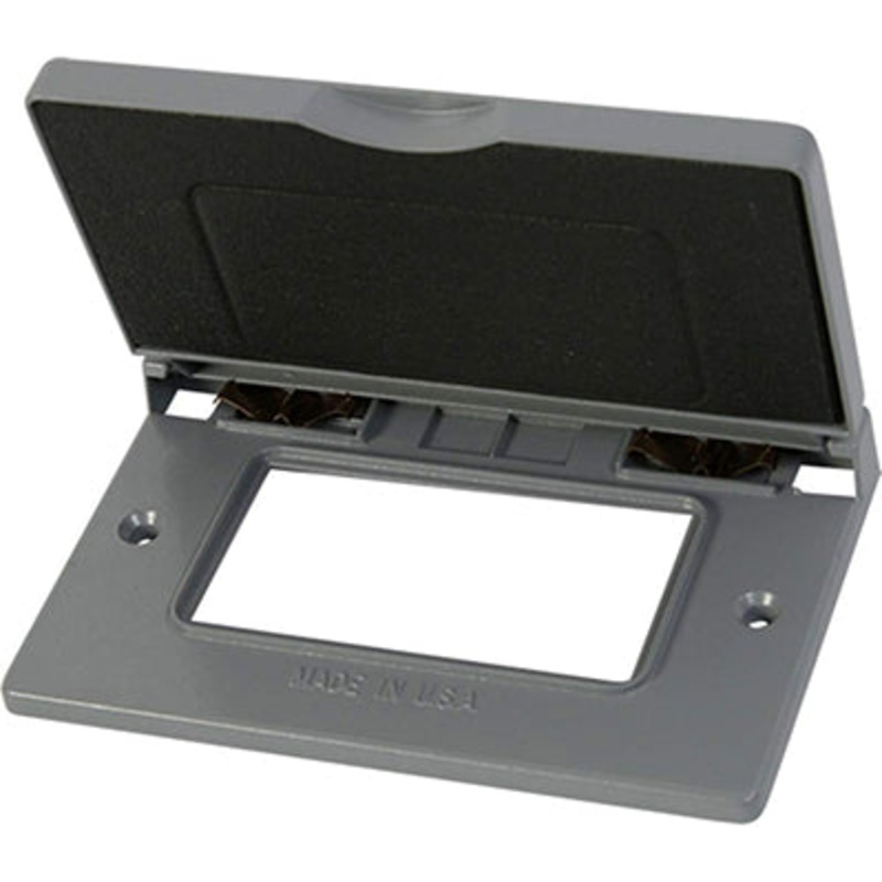 1 GANG GFCI OUTLET COVER HORZ GRAY