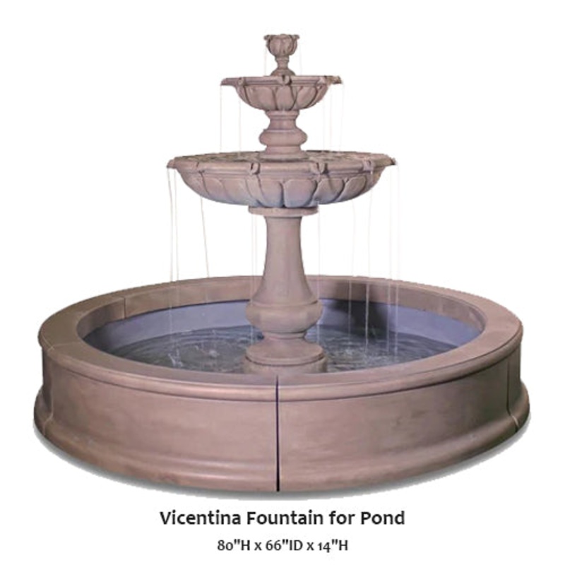 Vicentina Fountain with Pond