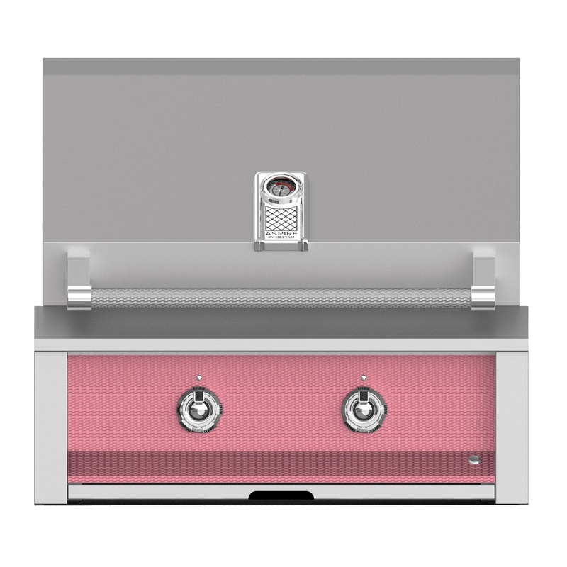 Aspire by Hestan 30-Inch Natural Gas Built-In Grill, 2 U-Burners (Reef Pink) – EAB30-NG-PK aspire-30grills-master