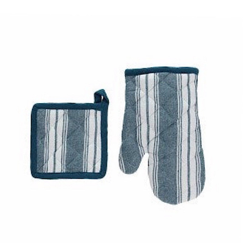 Mitt 27×17+Pot Holder Textile Navy blue