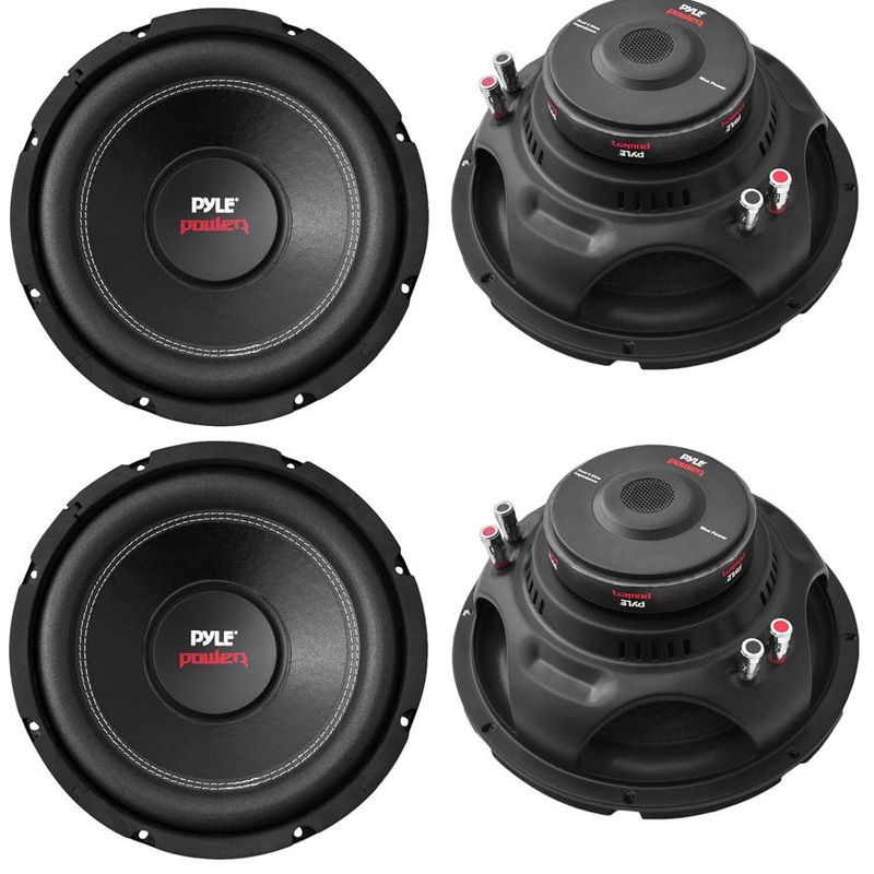 Pyle PLPW10D Power 10″ 1000W 4 Ohm Car Audio Dual Voice Coil Subwoofer (4 Pack)