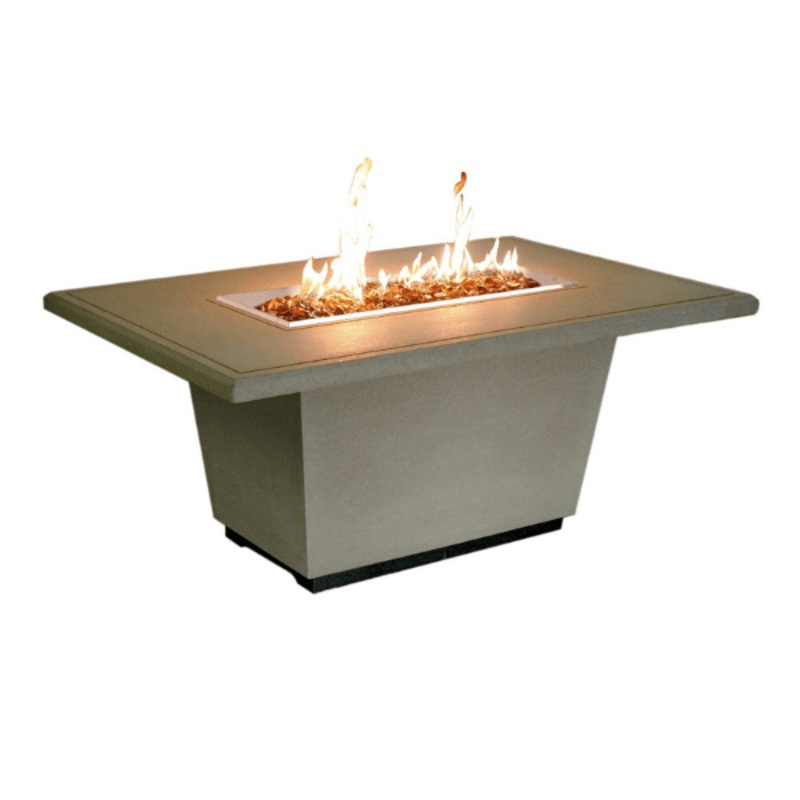 American Fyre Designs Cosmopolitan Rectangle Fire Table 635-xx-11-M4xC Natural Gas Match Lit Ignition System