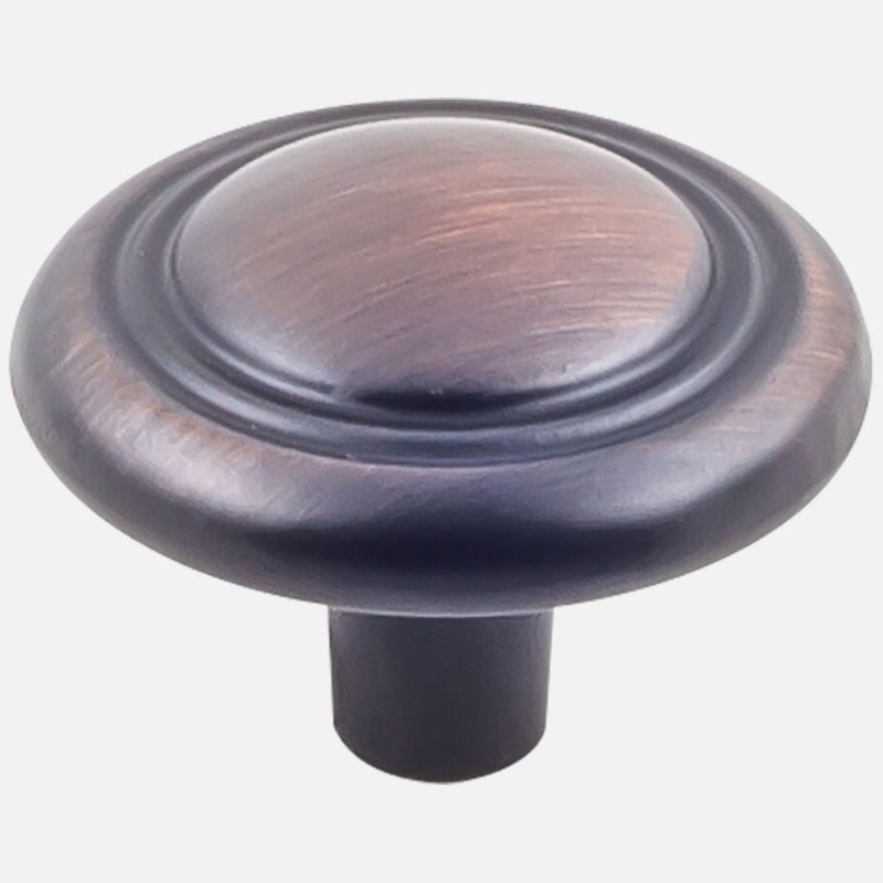 Kasaware 1-1/4″ Diameter Traditional Knob with Stepped Ring, 10-pack Oil Rubbed Bronze Finish.