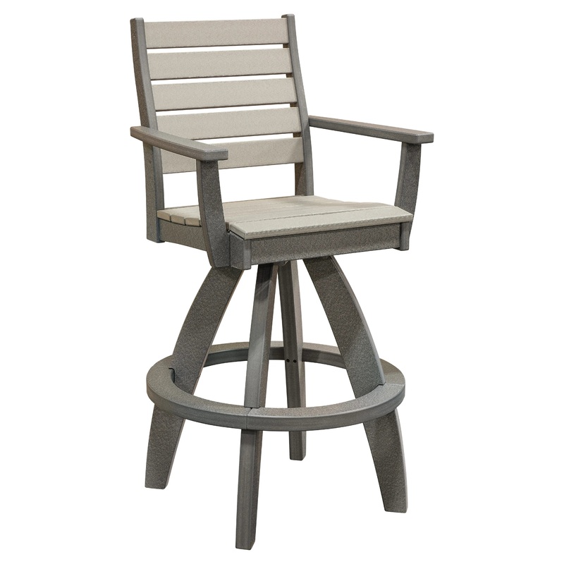 Freeport Chair Swivel Counter (w/arms) Black