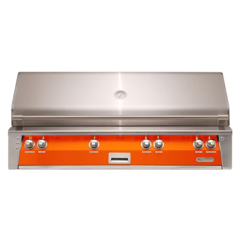 Alfresco 56-Inch Built-in Stainless Steel Gas Grill w/ Rotisserie & Sear Zone in Luminous Orange Propane