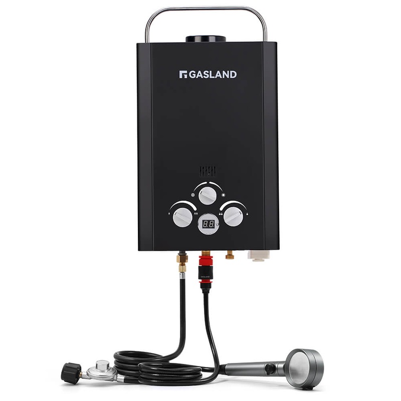 GASLAND Portable Tankless Propane Hot Water Heater – 8L Black