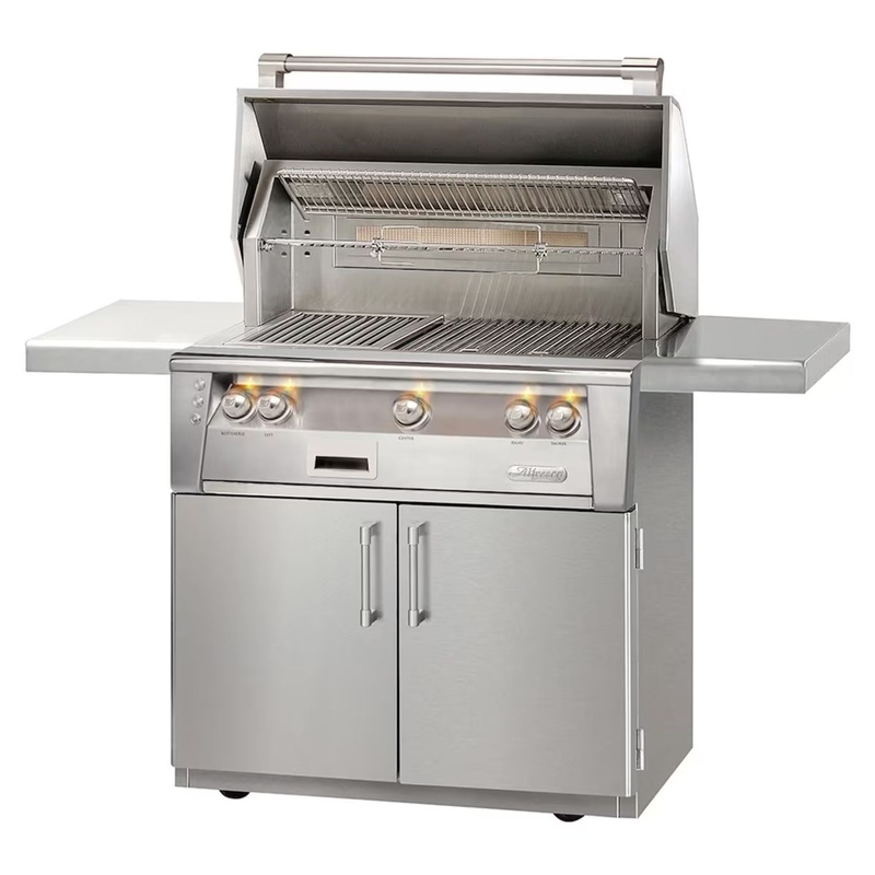 Alfresco 36-Inch Stainless Steel Freestanding Gas Grill w/ Rotisserie & Sear Zone Propane Stainless Steel