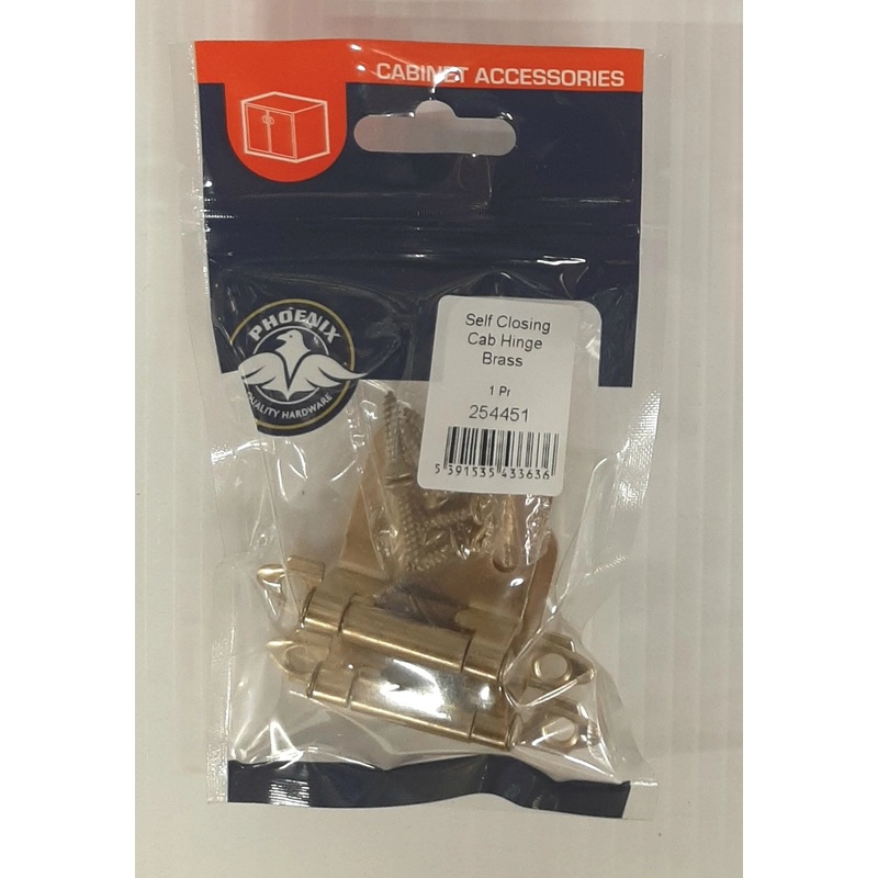 Self Closing Cabinet Hinge Brass (Pair) Default