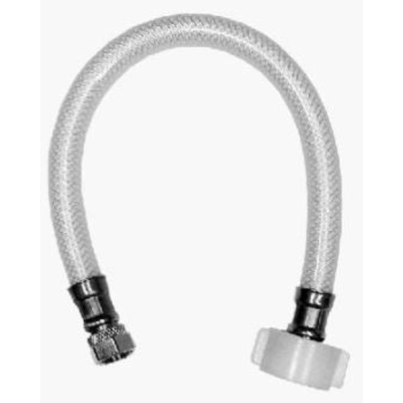 Homewerks Worldwide Poly Vinyl Toilet Connector 3/8″ COMP x 7/8″ BC x 12″ L 7238-12-38-2