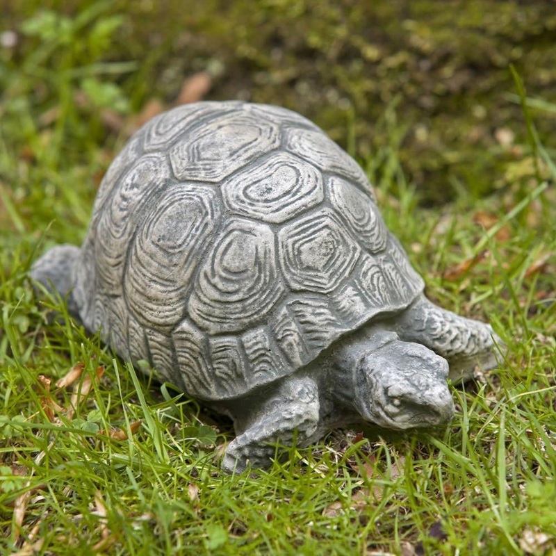 Small Turtle Cast Stone Garden Statue