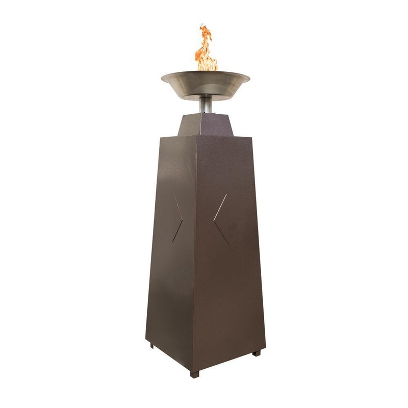 Top Fires Granada 68-Inch Match Lit Gas Fire Tower (OPT-FTWR1) Liquid Propane Black
