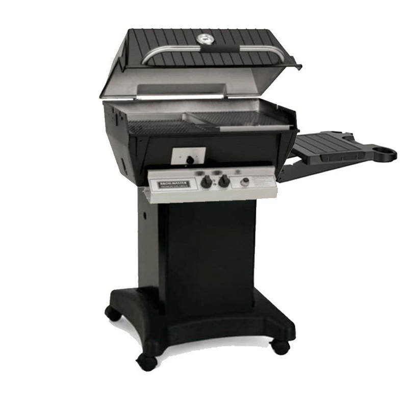 Broilmaster Q3PK1 Cast Aluminum Slow Cooker Gas Grill Package with Smoker Tray & Oval Burner