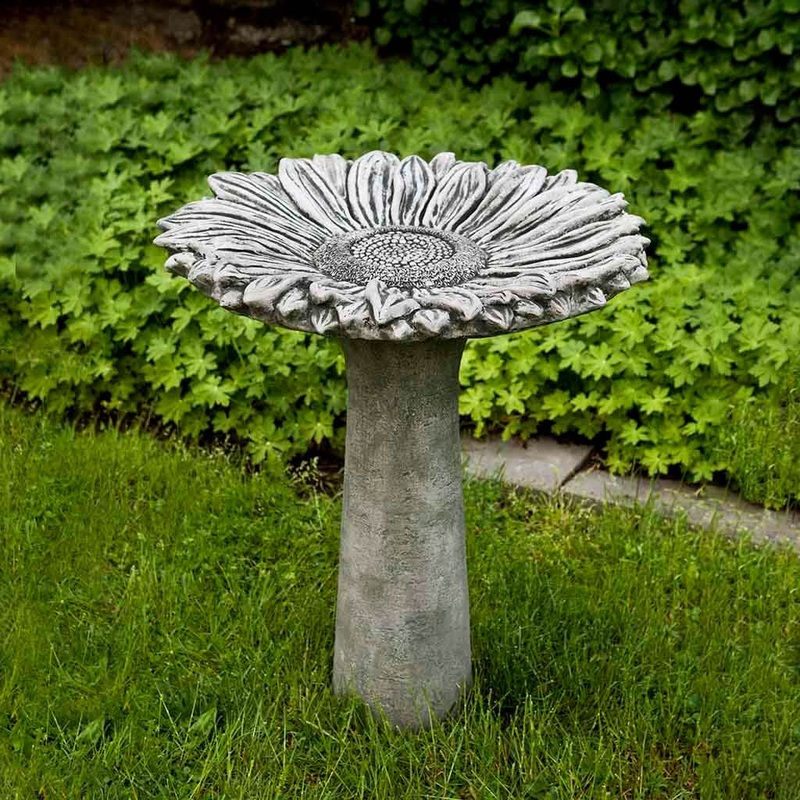 Sunflower Birdbath