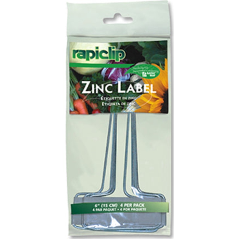 ZINC LABELS 6 4PK