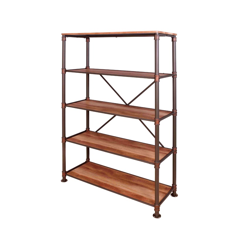 Ferrand Industrial 4-Shelf Bookshelf