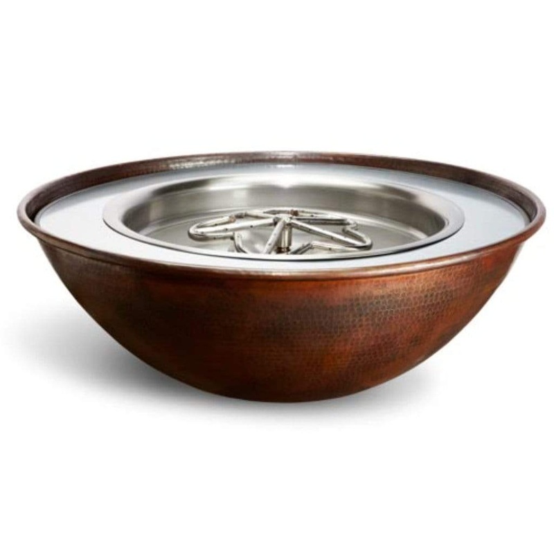 HPC | Copper Tempe Fire Bowl Electronic Ignition 31″ Natural Gas Electronic Ignition On-Off/120VAC Standard