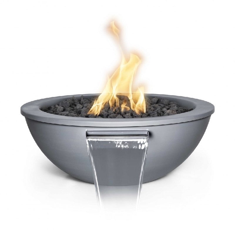 The Outdoor Plus – 27″ Round Sedona Fire & Water Bowl – Powder Coated Metal – NG, LP – OPT-27RPCFW Match Lit