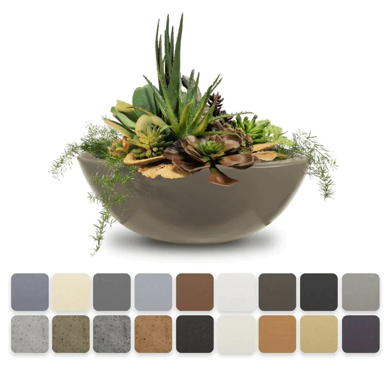 The Outdoor Plus Sedona GFRC Planter Bowl 27-Inch