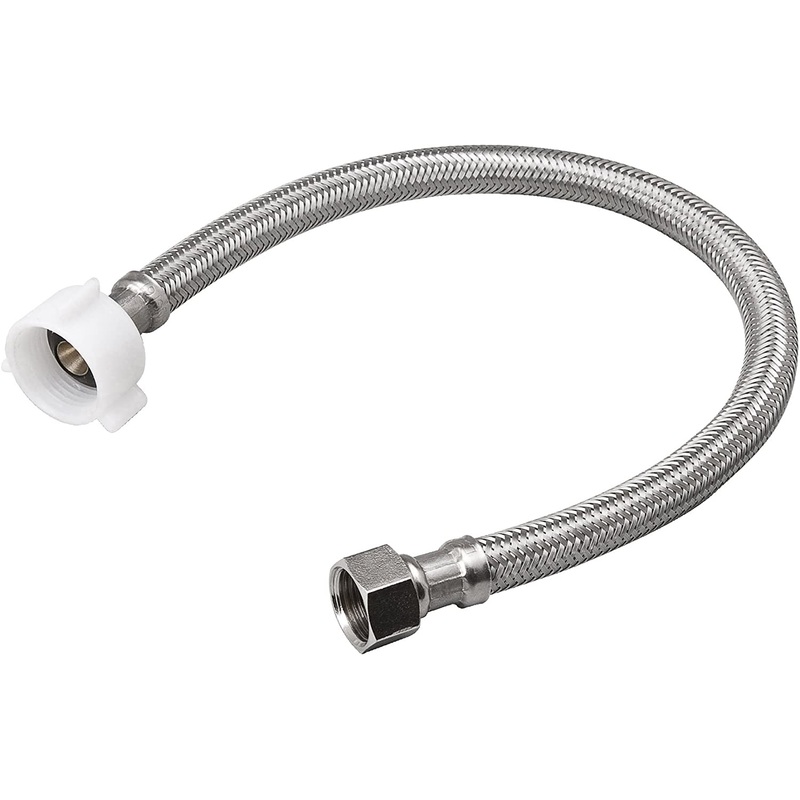 B & K Industries  Braided Stainless Steel Toilet Connector 3/8″ X 7/8″ X 20″