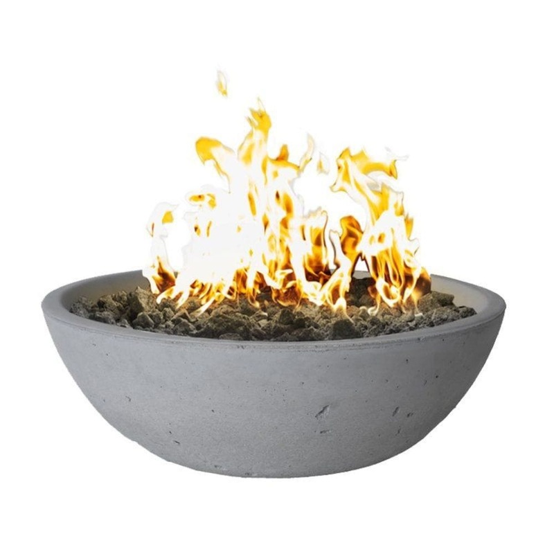 Modern Blaze Smooth GFRC Gas Fire Bowl – 27-Inch to 76-Inch Sizes Liquid Propane 27″ Wide Arctic